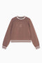 Felpa girocollo in stile college con logo e profili XW002072 AF10804U6136 Armani Exchange 