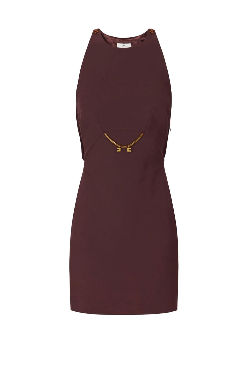 Abito in doppio crêpe e georgette<BR/> AB808 56E2EA4 Elisabetta Franchi 