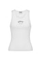 Tank top in cotone stretch con logo<BR/> 0804 32301001 Moschino Jeans 