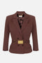 Giacca in tessuto tecnico bielastico GI224 61E2644 Elisabetta Franchi 