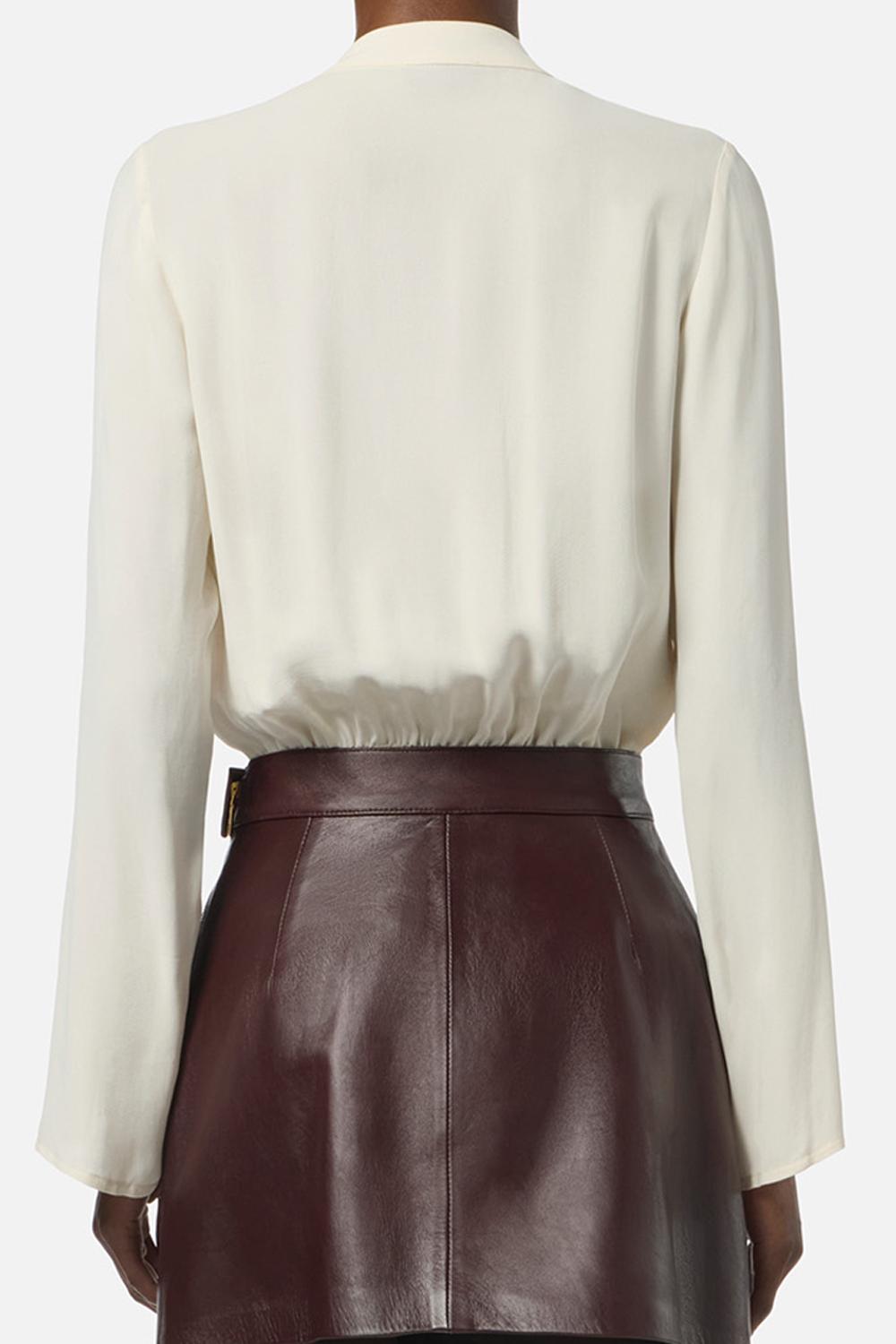 Body in georgette con dettagli gioiello<BR/> CB005 57E2DZ9 Elisabetta Franchi 