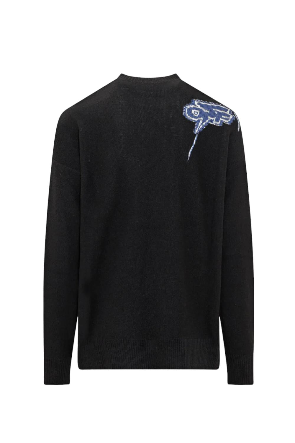 Maglione Uomo Off-White Arrows Intarsia in Lana  Nero OMHE125F22KNI002 /1045 Off-White 