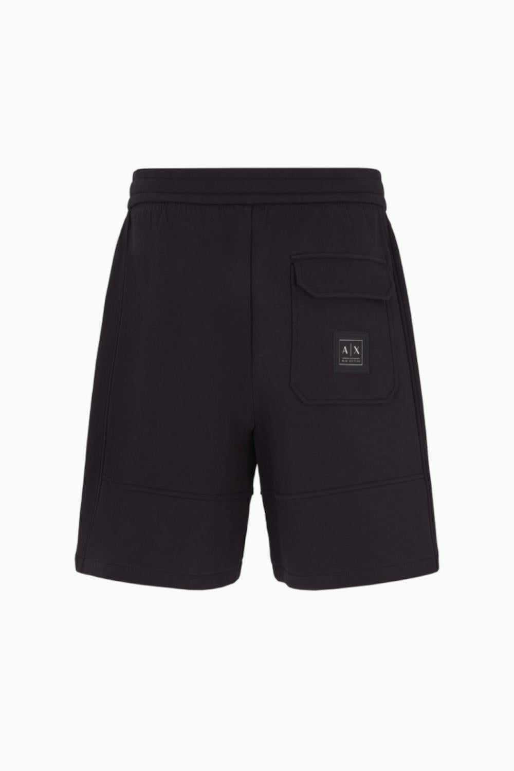 bermuda in cotone stretch con tasca posteriore orizzontale con logo patch quadrato "blue edition" XM000355 AF10818UB101 Armani Exchange 