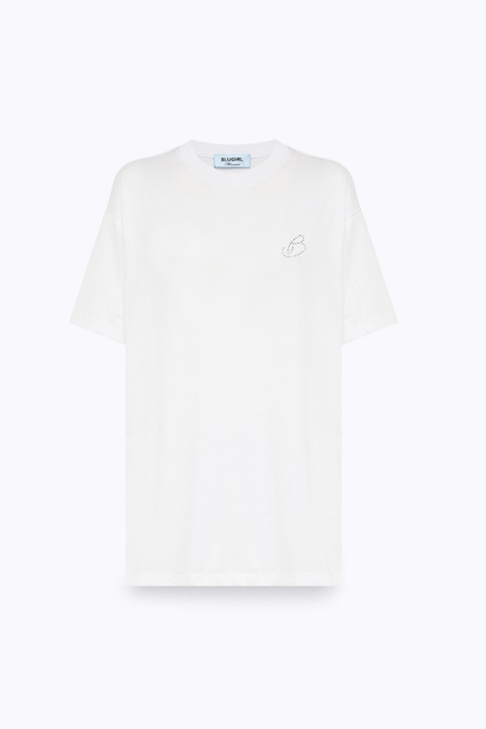 JERSEY T-SHIRT con LOGO RA6042 J384111111 Blugirl 