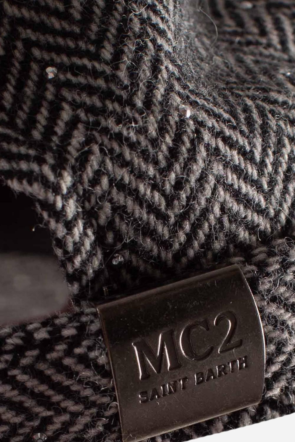 Cappello Baseball in Misto Lana con Ricamo BASB0011 /00264I Mc2 Saint Barth 