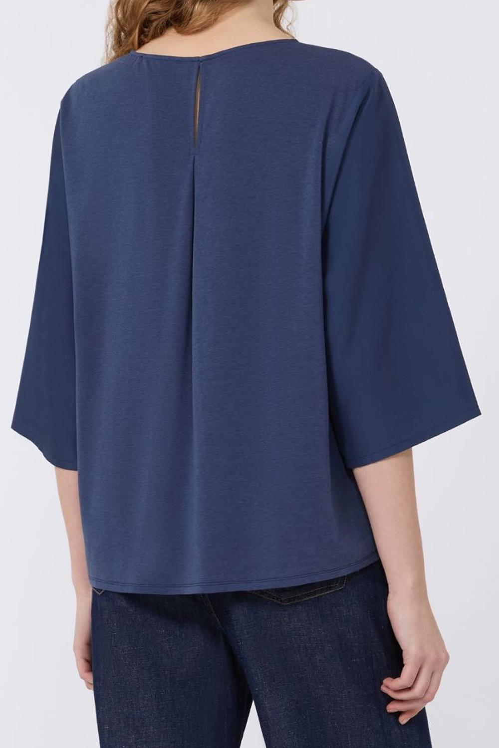 Blusa in habotai di seta e jersey WKDFASTOSO 005BLU Max Mara Weekend 