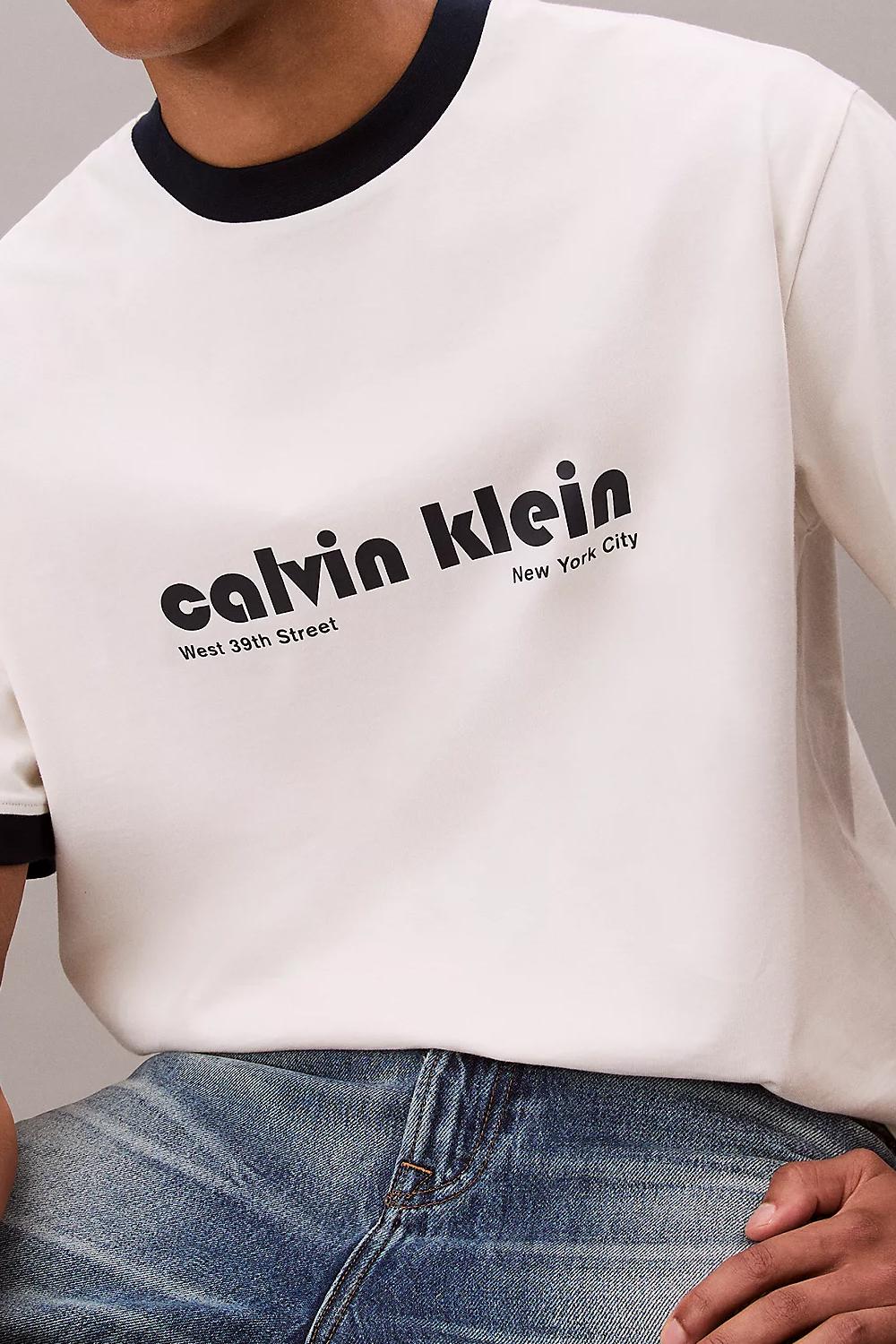 T-shirt retro logo retrò<BR/> LV04RC244G G71 Calvin Klein 