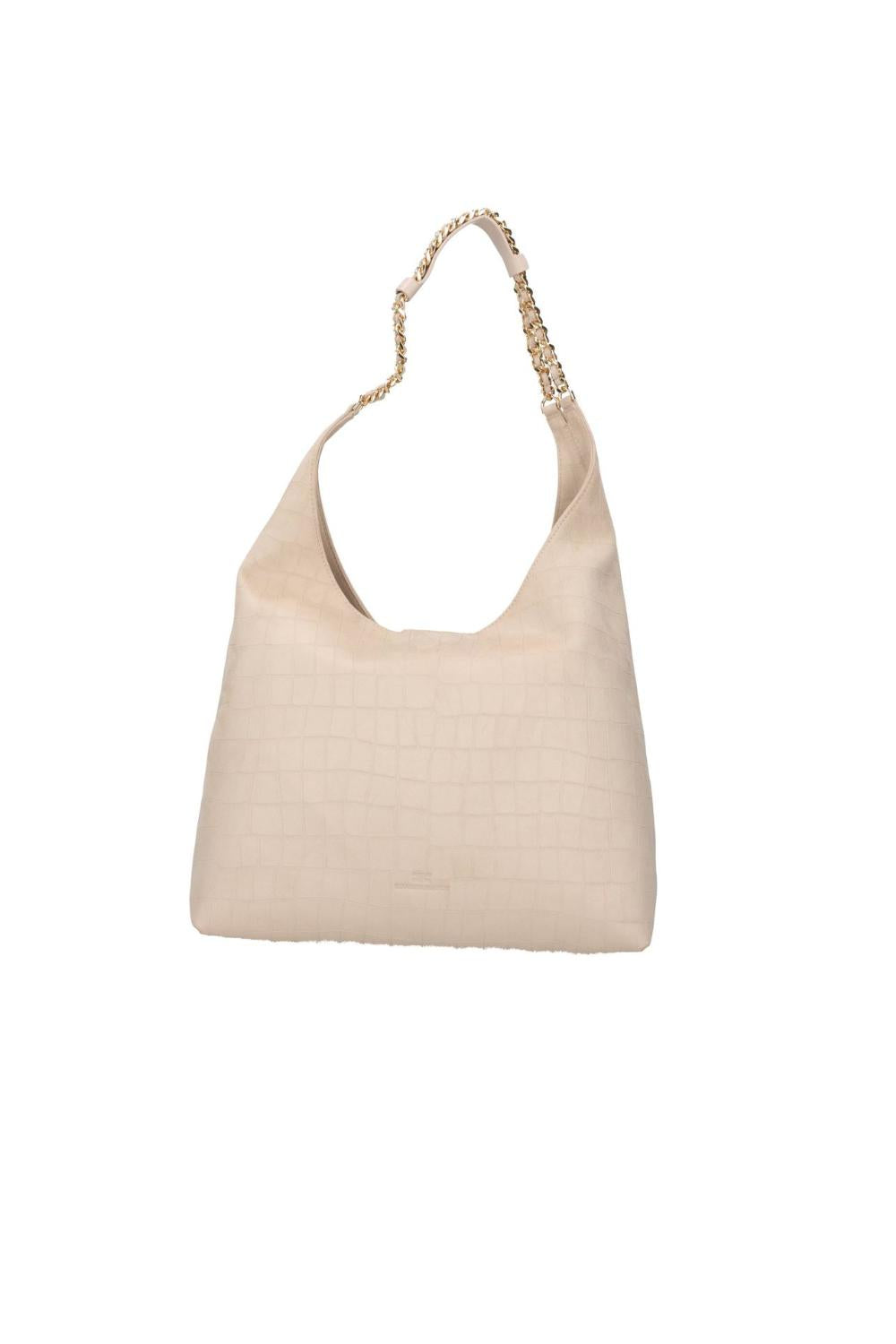 Borsa Hobo Elisabetta Franchi in Suede con Stampa Cocco e Catene Dorate BS01A 61E2135 Elisabetta Franchi 