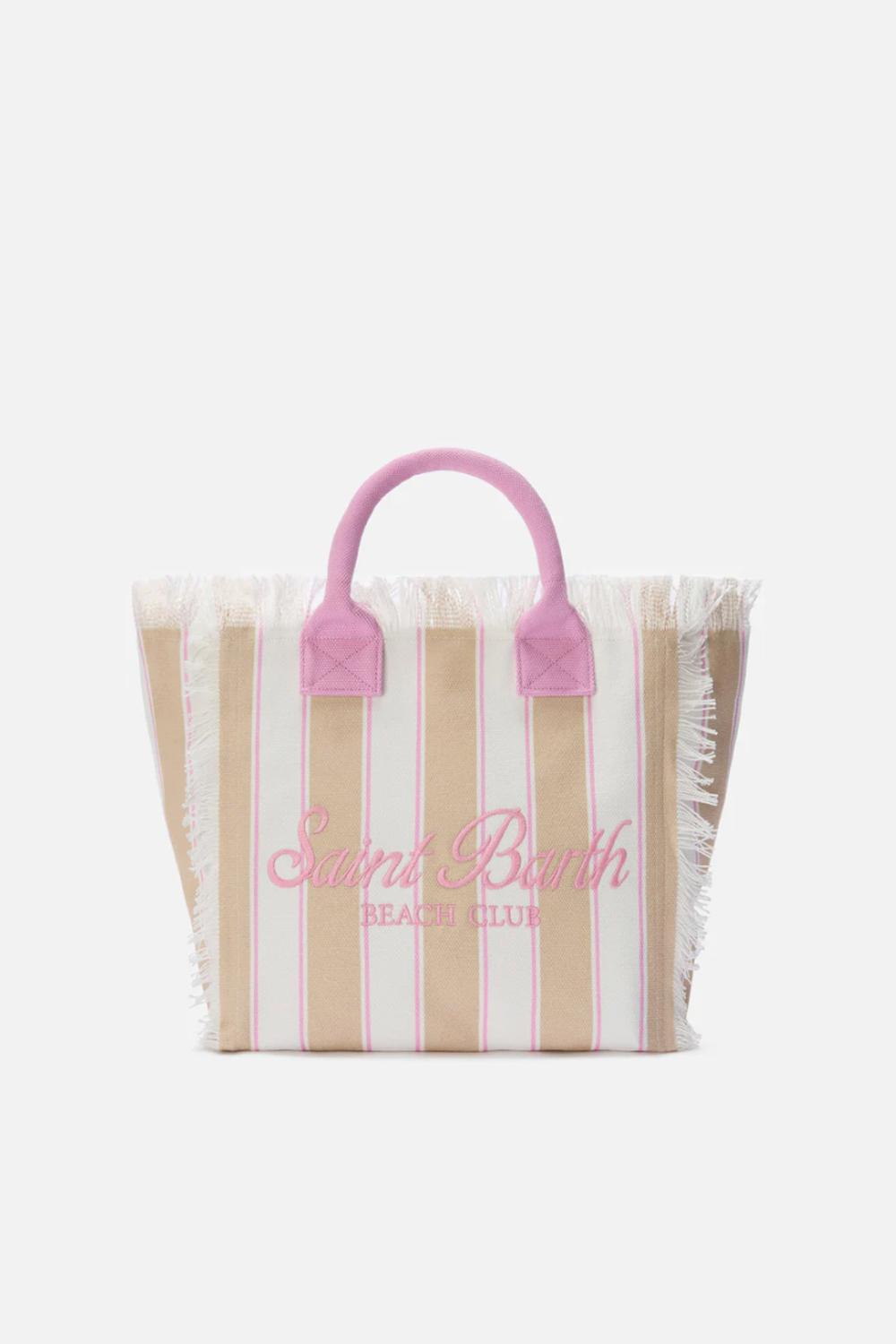 Borsa Vanity regular in canvas a righe verticali VANI001 -02596L Mc2 Saint Barth 