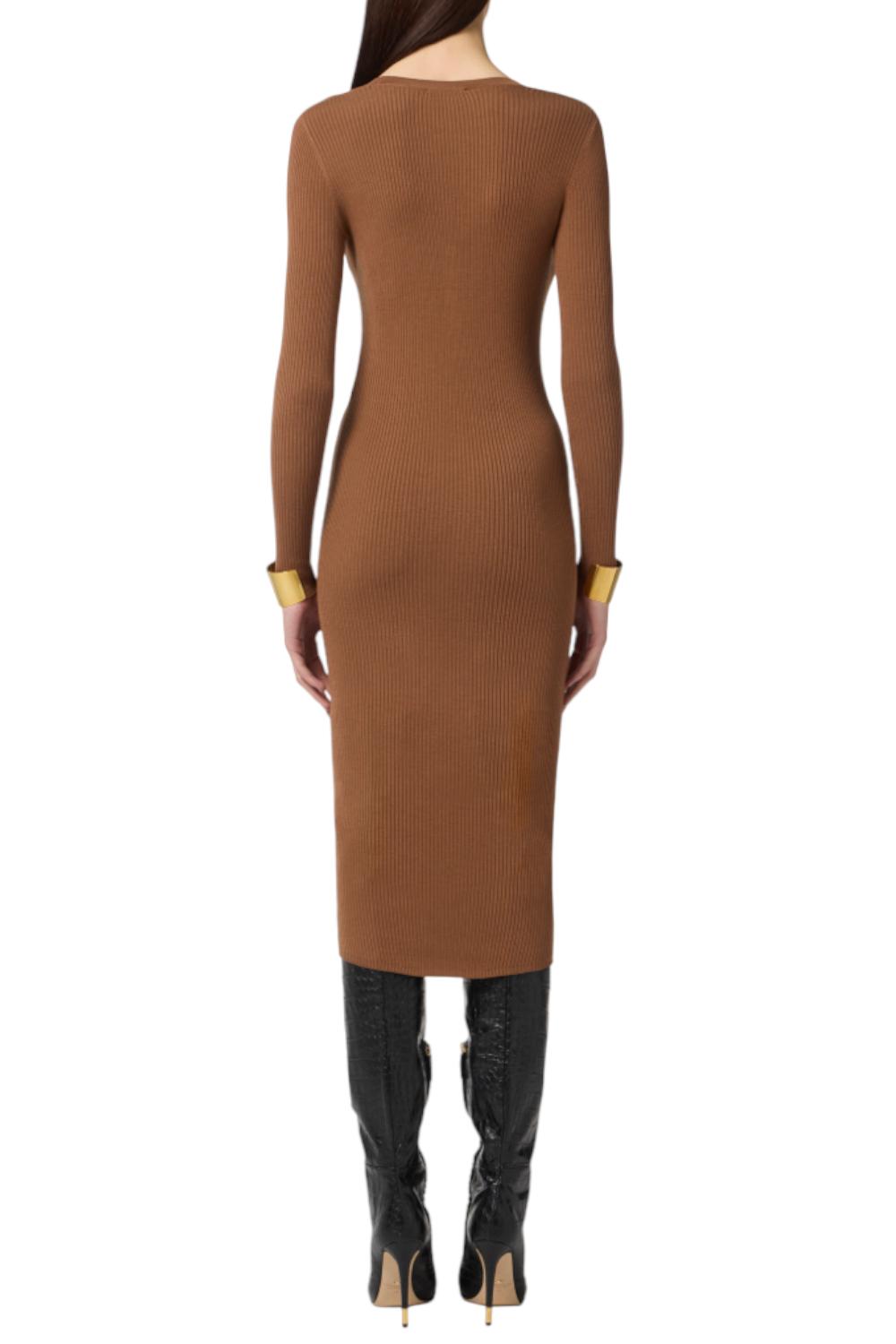 Abito in maglia a costine con taschino<BR/> AM10B 56E2EC1 Elisabetta Franchi 