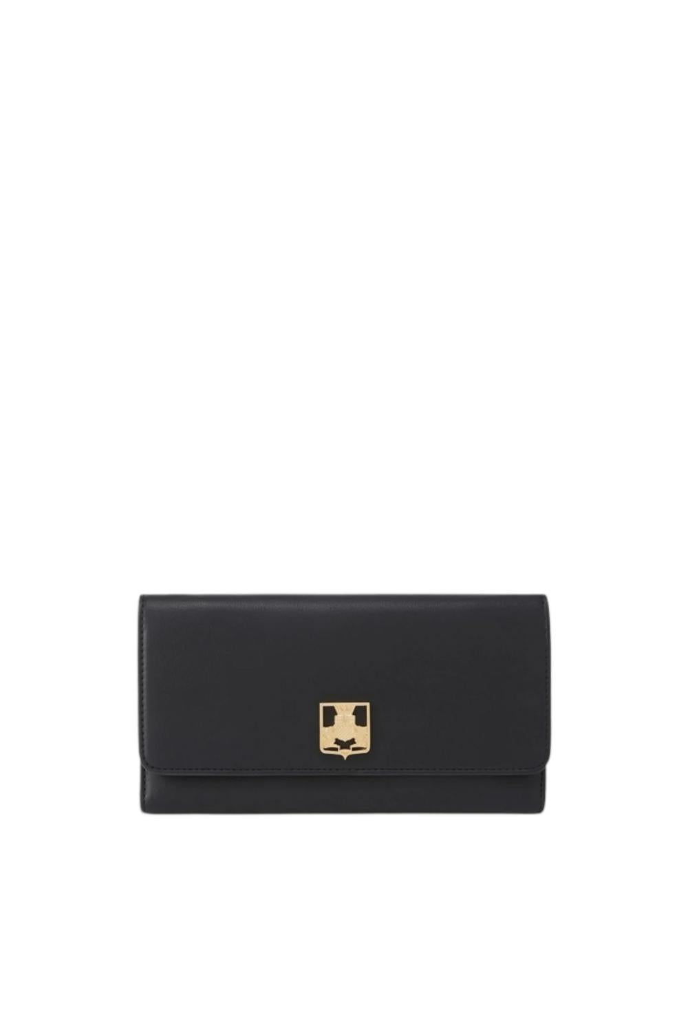 Portafoglio in materiale sintetico con scudetto in metallo<BR/> PF04A 46E2110 Elisabetta Franchi 