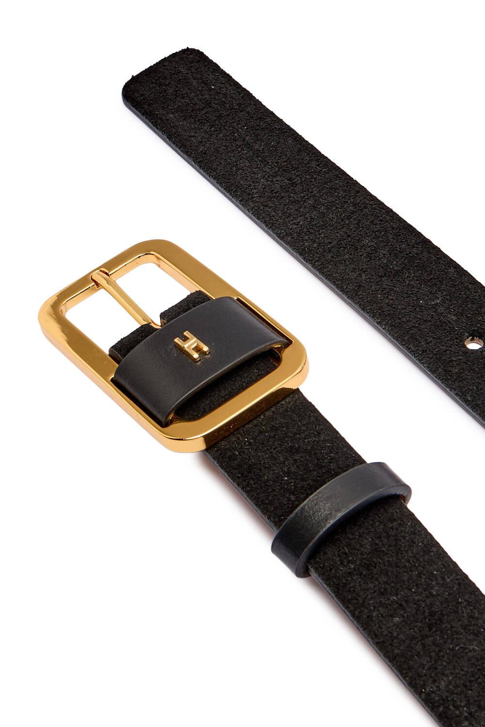 Cintura in pelle con logo a rilievo<BR/> CT42S 56E2110 Elisabetta Franchi 