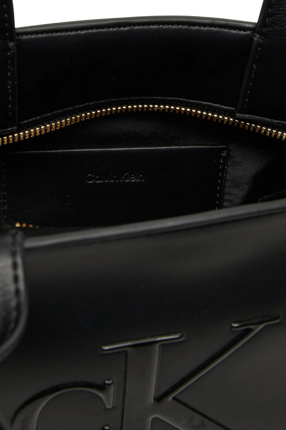 Borsa small tote con logo monogramma stampato<BR/> LV04F3219G UB1 Calvin Klein 