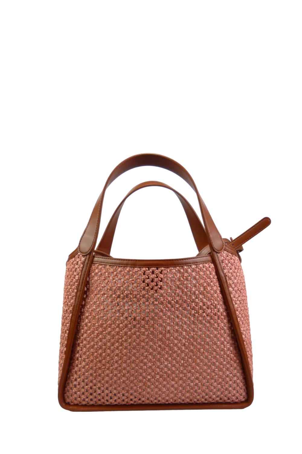 Stella McCartney Raffia Mesh Logo Bag<br>