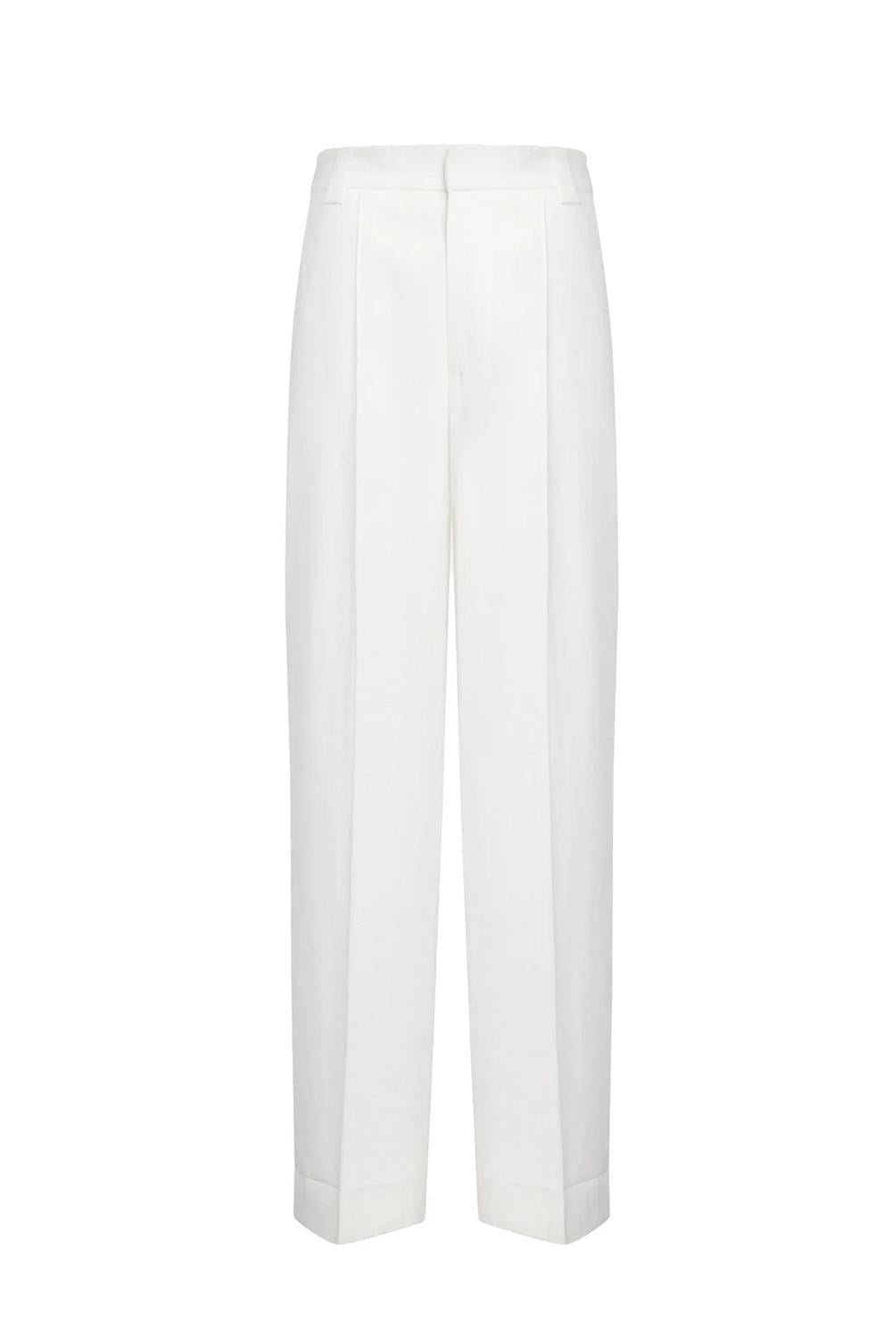 Pantaloni Abby wide leg in gabardina di viscosa DP883 IF0049D-XXX001 Dondup 