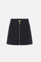 Gonna Corta Elisabetta Franchi in Doppio Crêpe Stretch con Zip Frontale GO150 61E2110 Elisabetta Franchi 