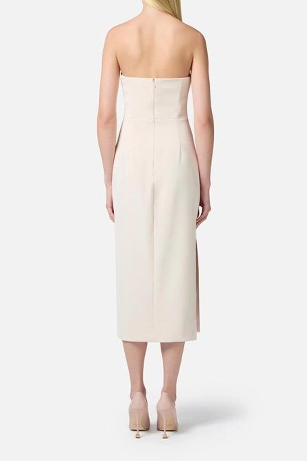 Tubino in crêpe fluido con macro fiocco<BR/> AB769 51E2193 Elisabetta Franchi 