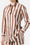 camicia brigitte mc2 in cotone a righe marroni con ricamo Sport Club
