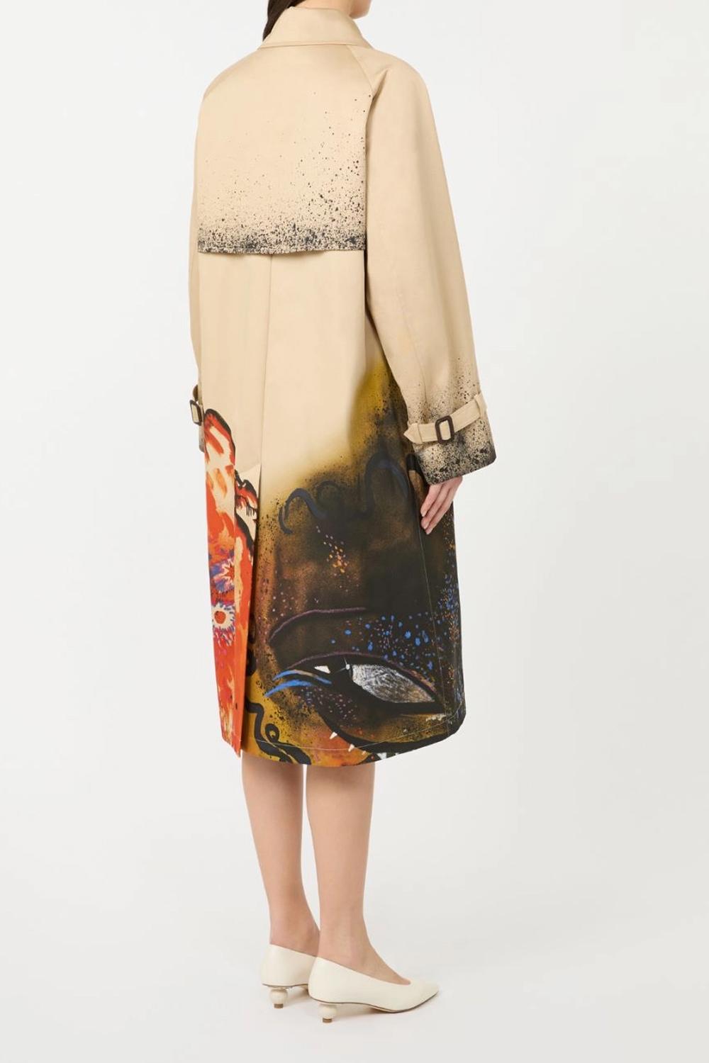 Trench in gabardina antigoccia fantasia - SKIN ORIENT WKSPECCATI 001SKIN ORIENT Max Mara Weekend 