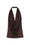 Top Elisabetta Franchi in Jersey di Viscosa Lucida con Scollo a Gronda