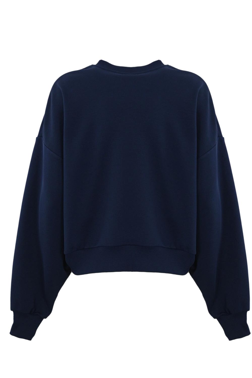 Felpa in cotone con logo<BR/> MD005 51E2DC8 Elisabetta Franchi 
