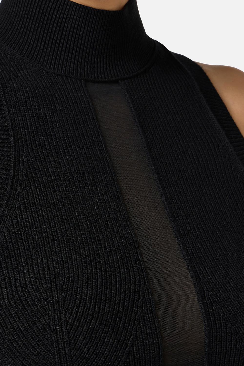 Top in viscosa con dettaglio in tulle<BR/> TK28S 51E2110 Elisabetta Franchi 