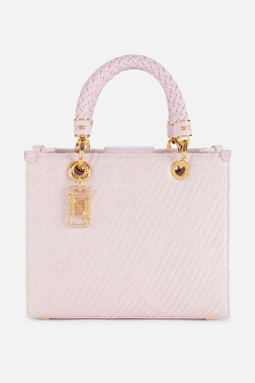 Borsa a mano media in tessuto con charms BS12A 51E2544 Elisabetta Franchi 
