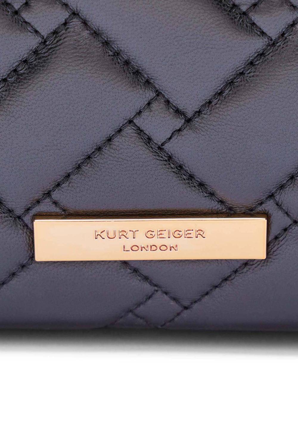 Borsa Shopper in pelle<BR/> 4702501109 /BLK/WHITE Kurt Geiger London 