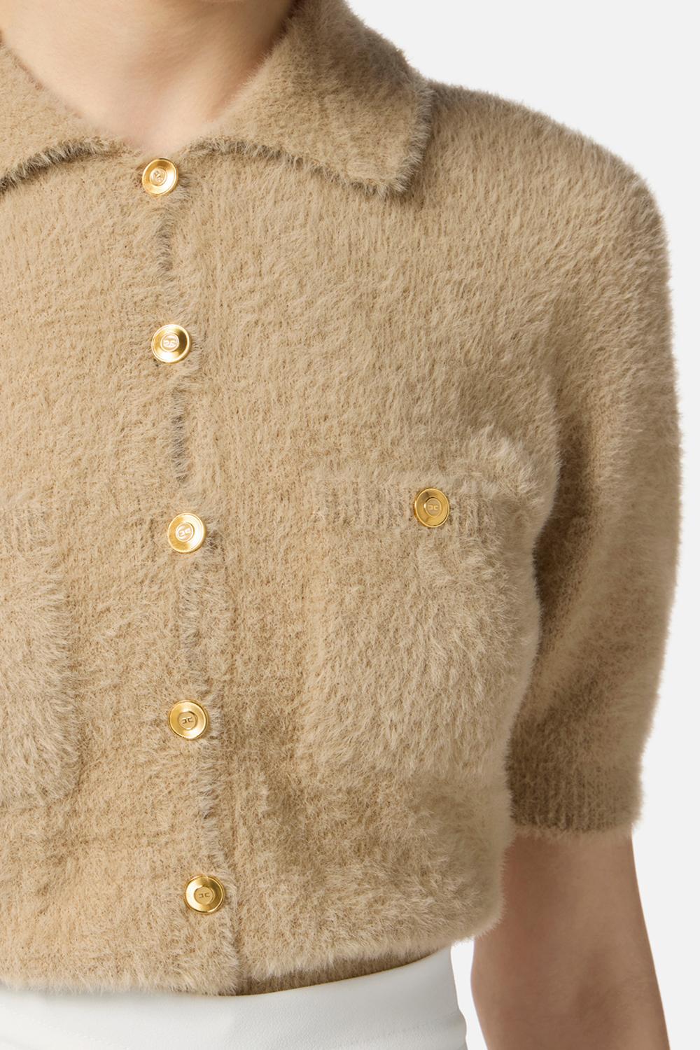 Mini cardigan in maglia con bottoni gioiello MK53T 57E2EA2 Elisabetta Franchi 