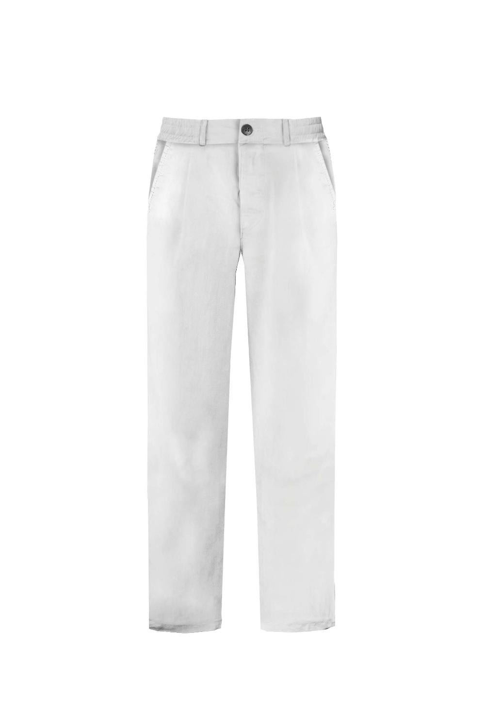 Pantaloni Calais in lino<BR/> CAA0001 /02854H Mc2 Saint Barth 