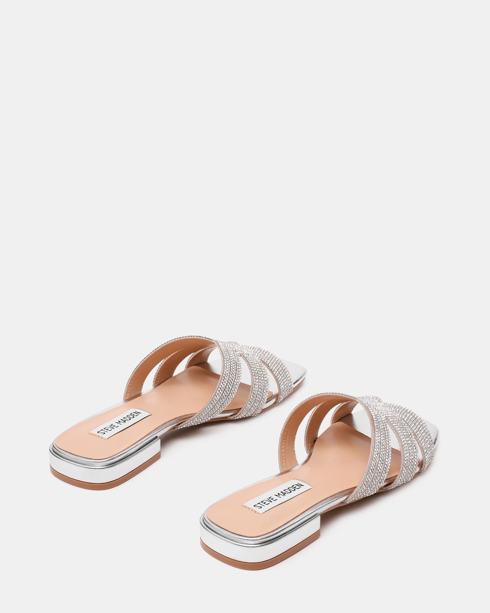 SEQUEL - sandalo basso con strass SEQUEL SILVER Steve Madden 