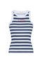 Ada canotta in cotone a coste a righe <BR/> AAD001 /01600H Mc2 Saint Barth 