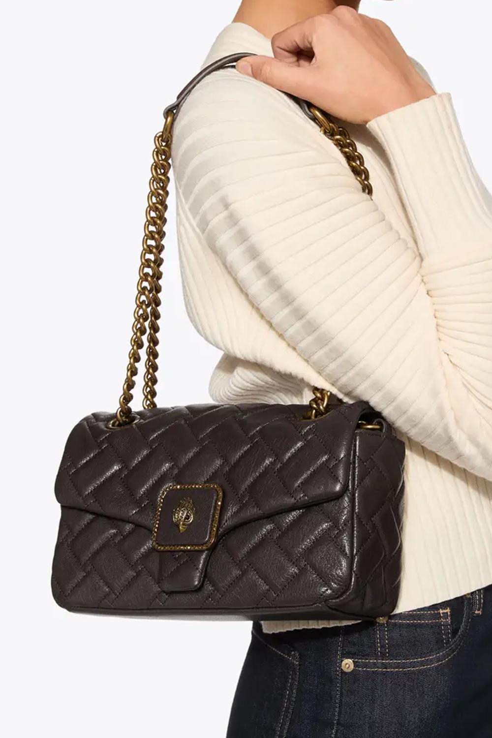 Pimlico Bag in pelle martellata con dettaglio aquila 5374831109 /BROWN Kurt Geiger London 