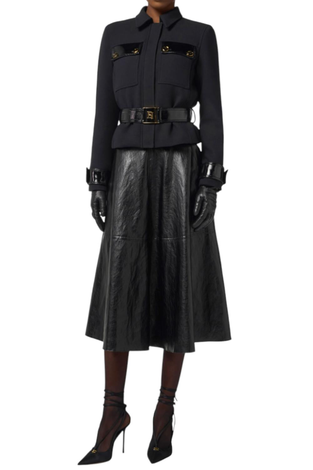 Giubbotto in doppio crêpe<BR/> GB003 56E2110 Elisabetta Franchi 