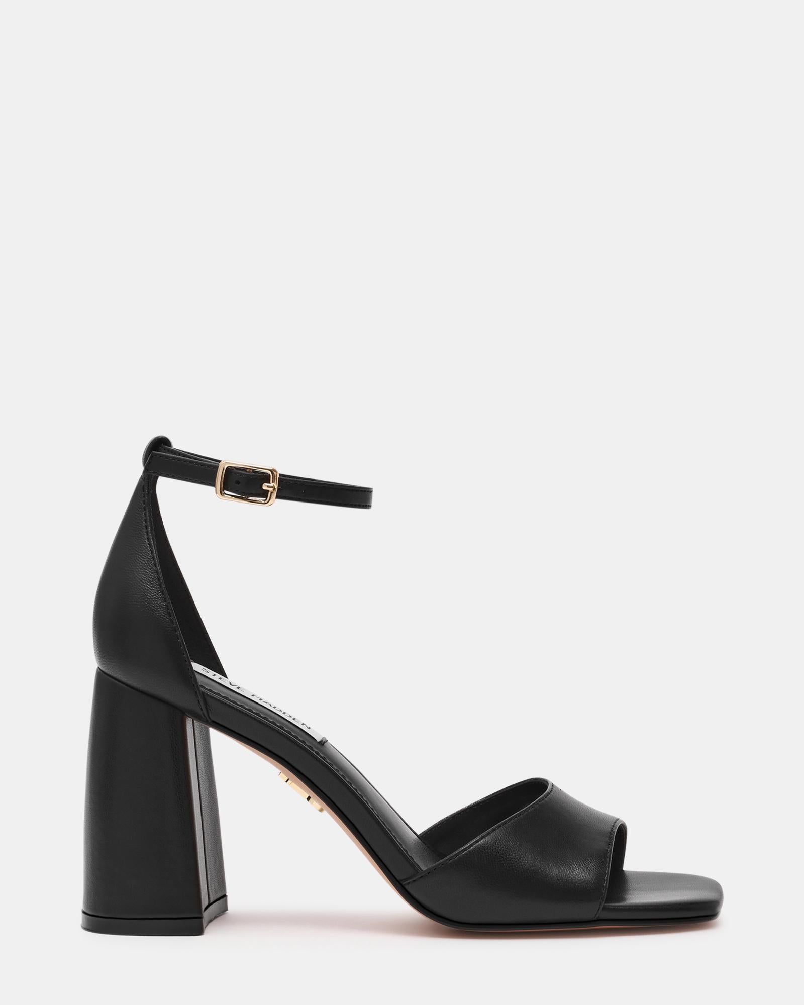 MISSTY - sandalo con tacco largo MISSTY BLACK LEATHER Steve Madden 