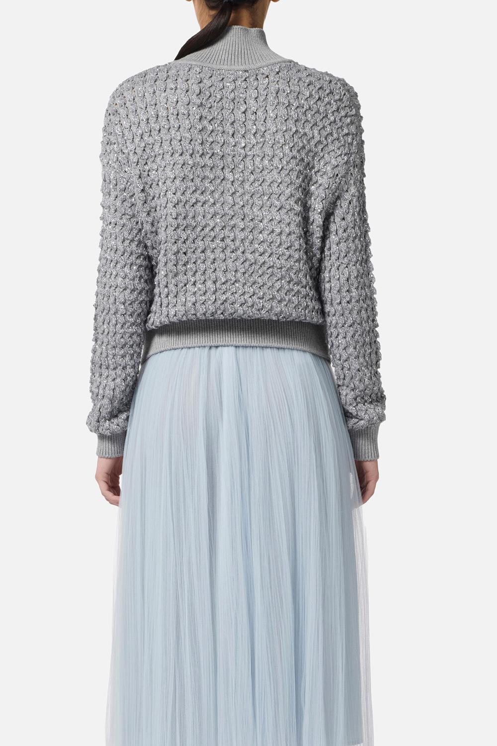 Maglia in bouclé con paillettes<BR/> MK20Q 56E2431 Elisabetta Franchi 