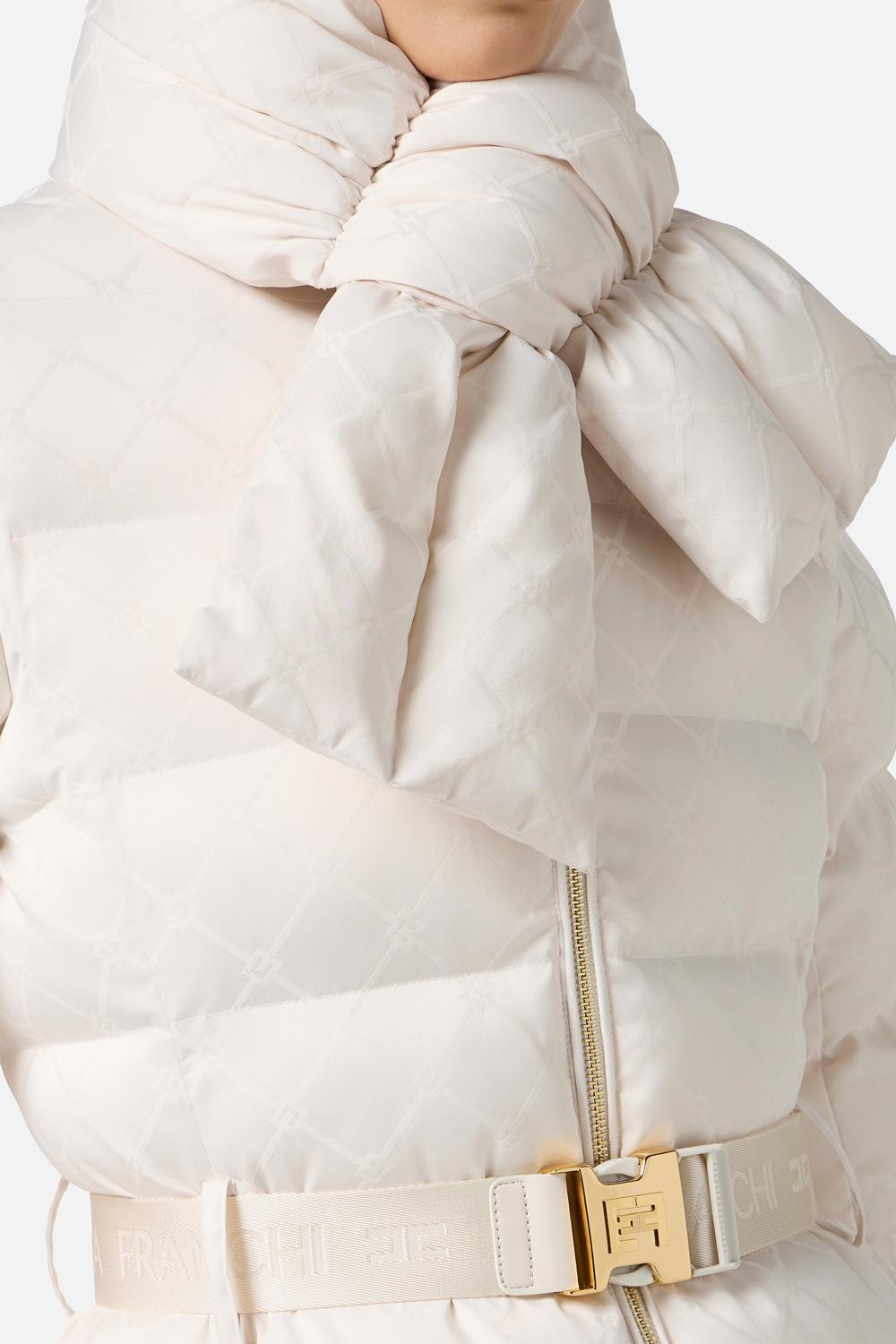 Piumino in tessuto vela jacquard PI84D 56E2DZ9 Elisabetta Franchi 