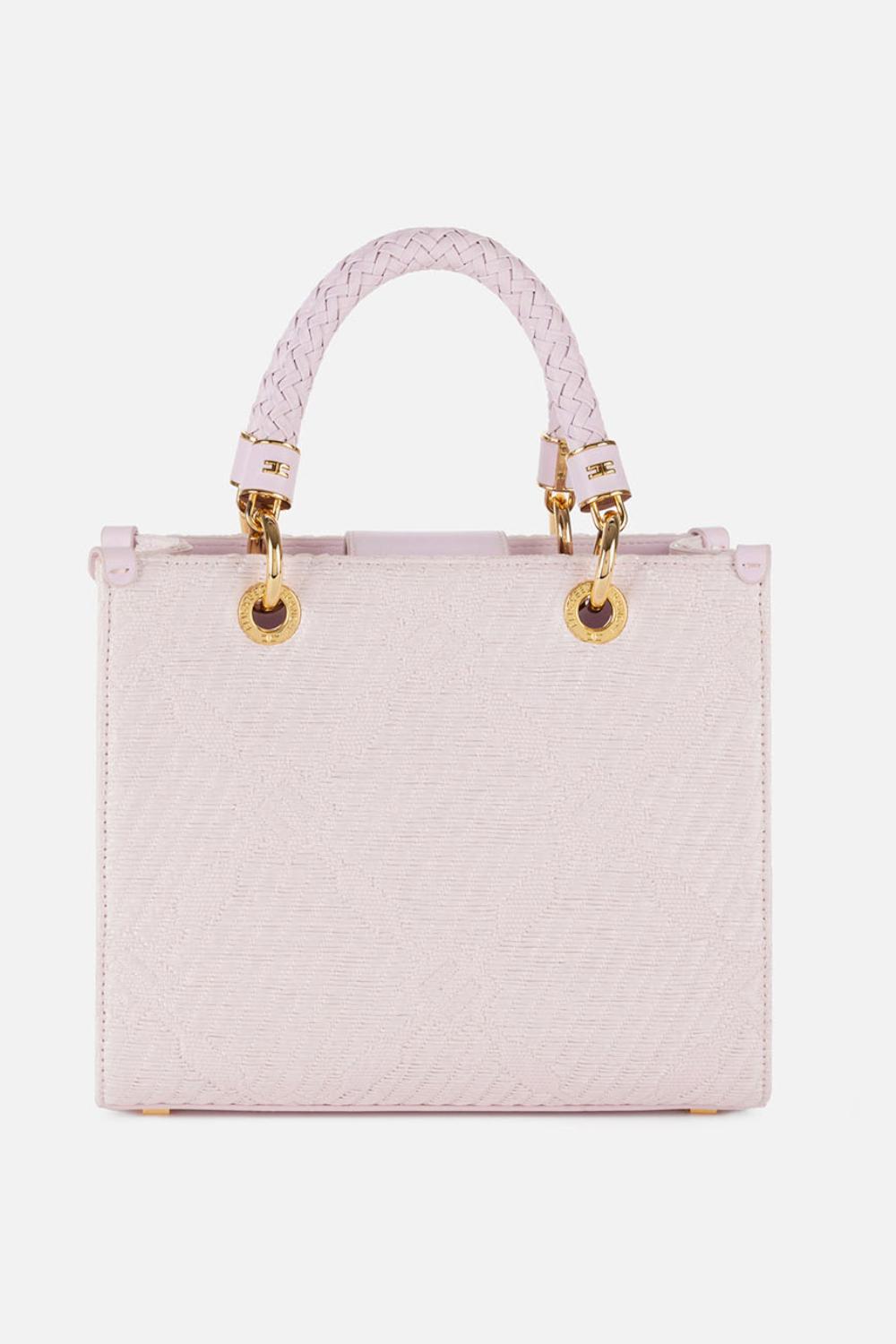 Borsa a mano media in tessuto con charms BS12A 51E2544 Elisabetta Franchi 