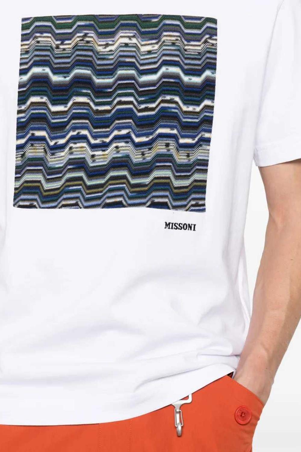 T-Shirt Con Stampa A Zigzag US26SL0G BJ00QKS01L4 Missoni 