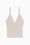 Top a costine con spalline sottili