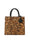 Borsa Tote Media in Pelle con Logo Metallo