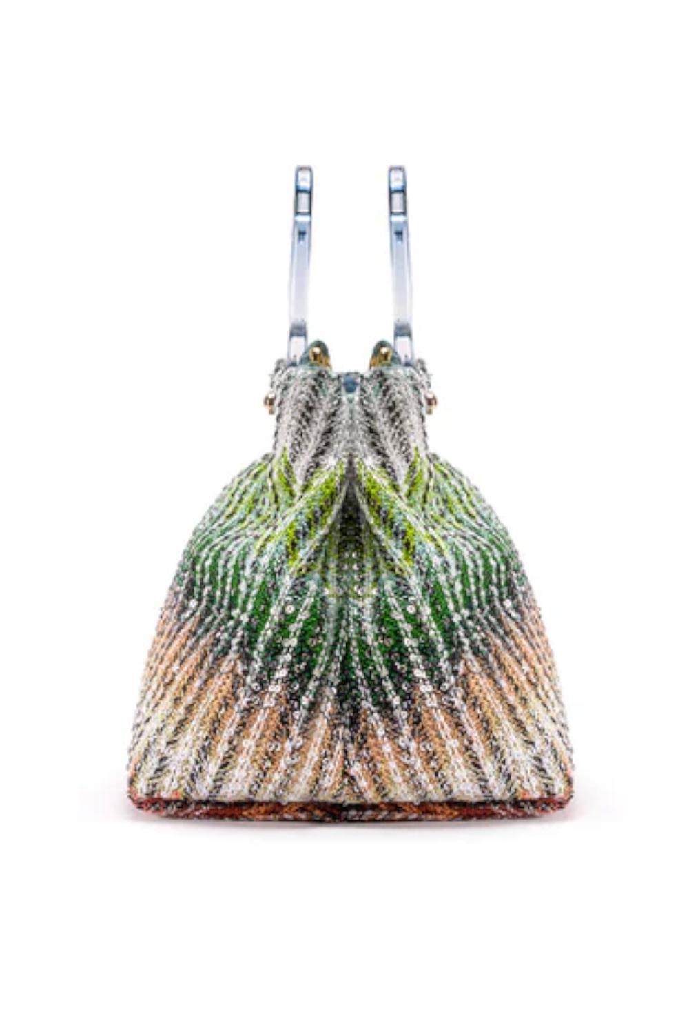 MISSONI BORSA PICCOLA PLEXI POUCH<BR/> MI10029I FABRIC RAINBOW LUREX Missoni 