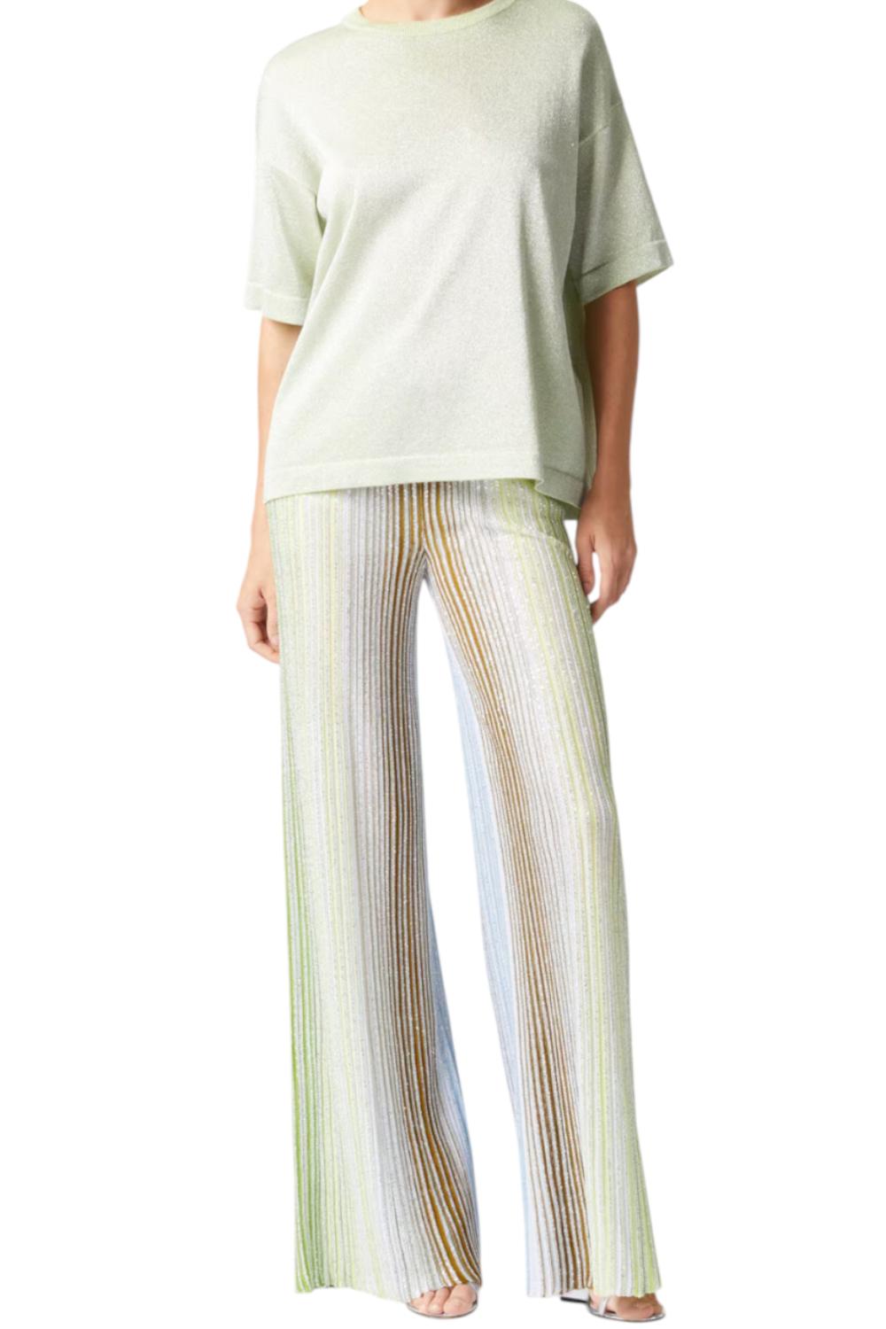 Pantapalazzo parzializzati a righe con paillettes DS25SI0B BK042DSM9N9 Missoni 