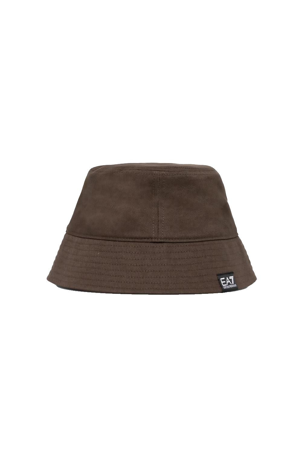 cappello da pescatore in tela con logo patch piccola 7X000048 AF11989U6139 EA7 Emporio Armani 