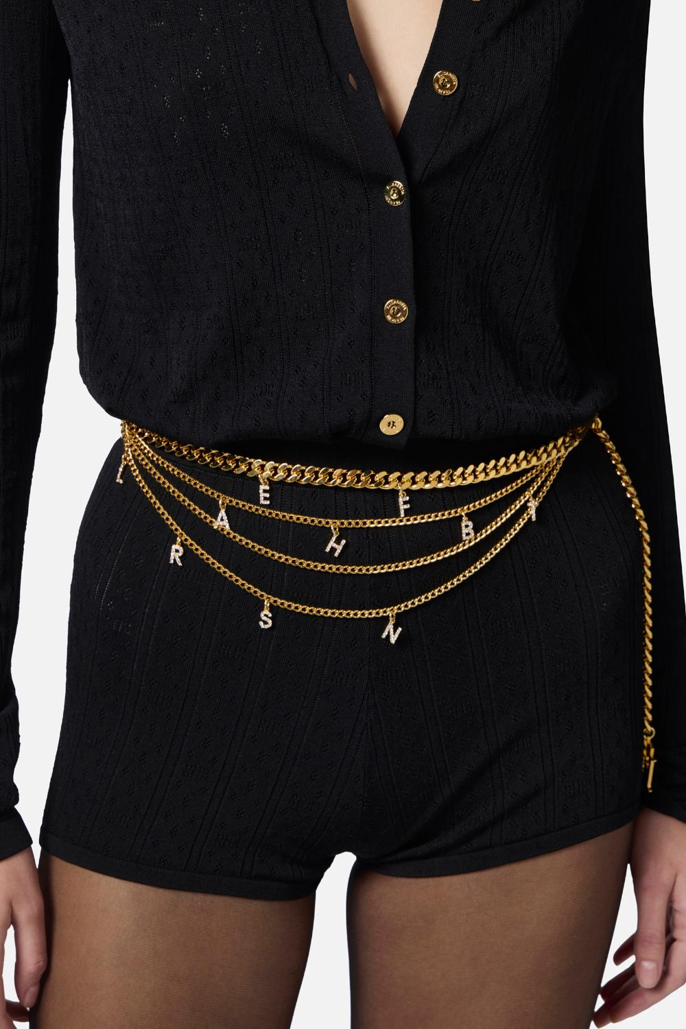 Cintura con charms e logo pendenti<BR/> CT16A 52E2611 Elisabetta Franchi 