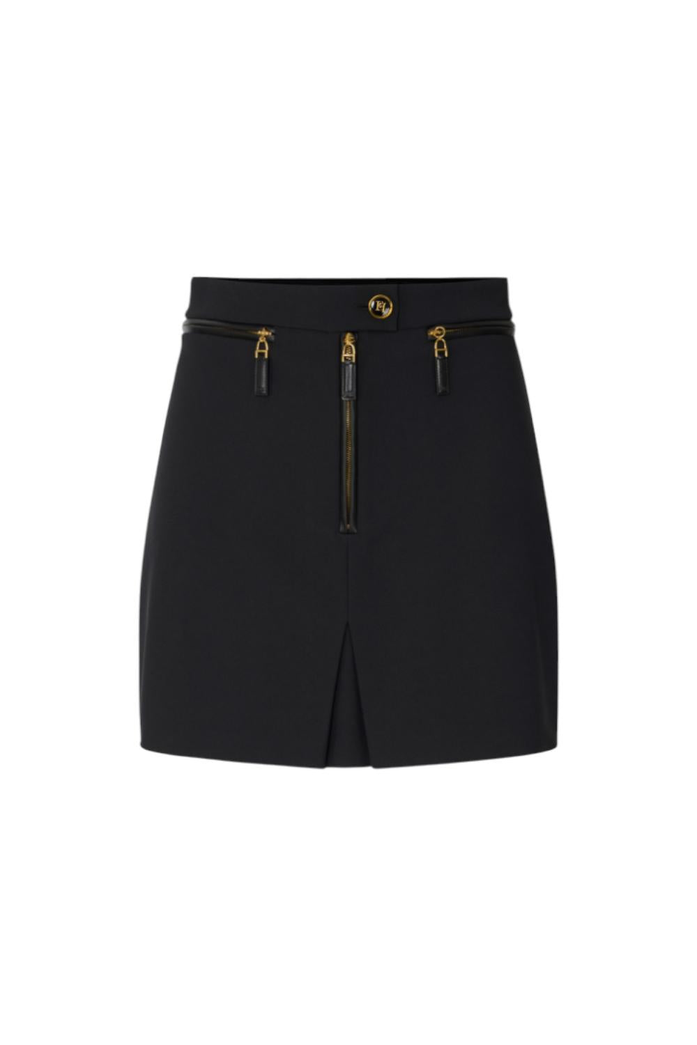 Gonna in doppio crêpe con zip<BR/> GO131 56E2110 Elisabetta Franchi 