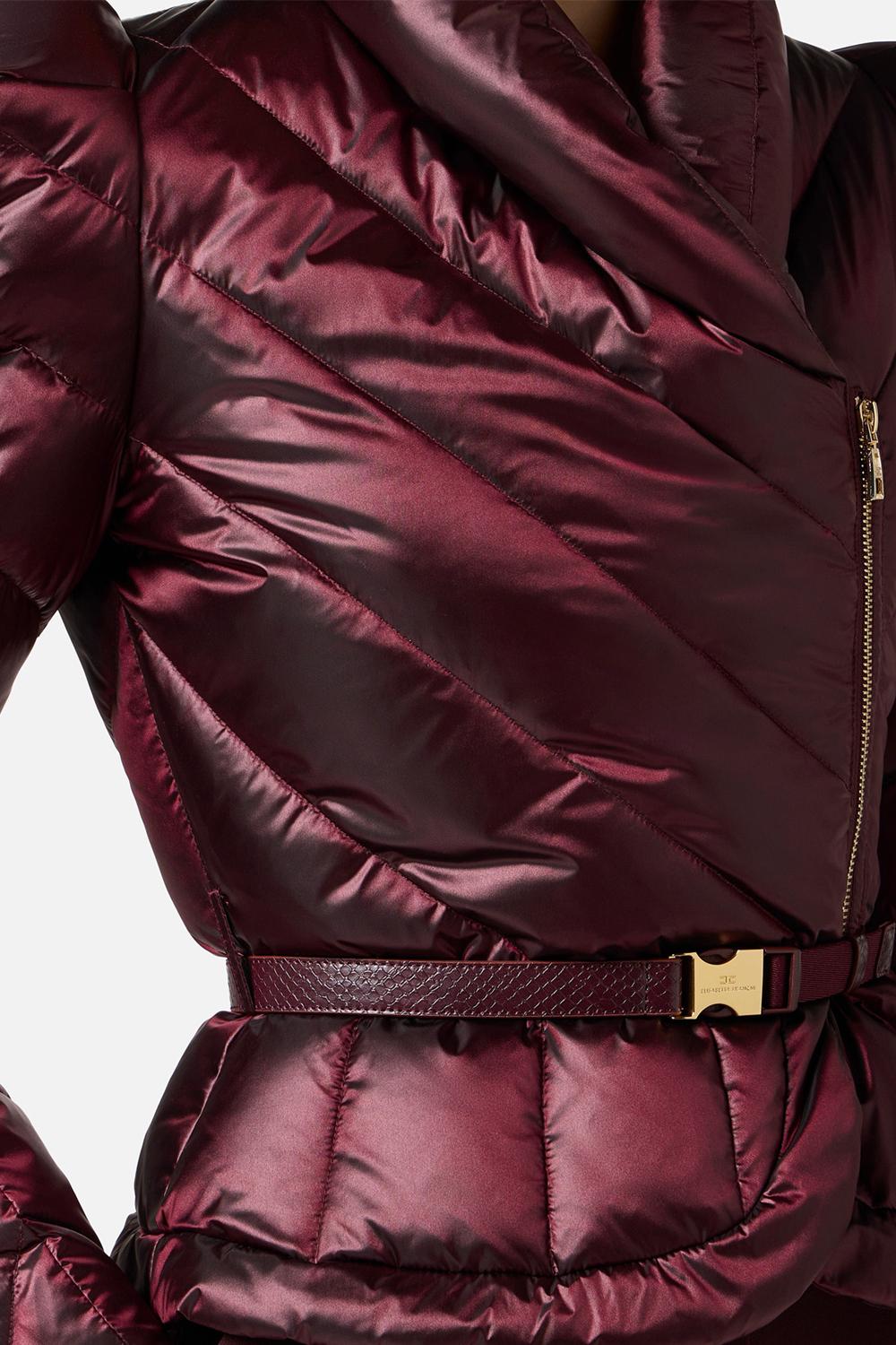 Piumino in tessuto vela con baschina<BR/> PI89Z 56E2EA4 Elisabetta Franchi 