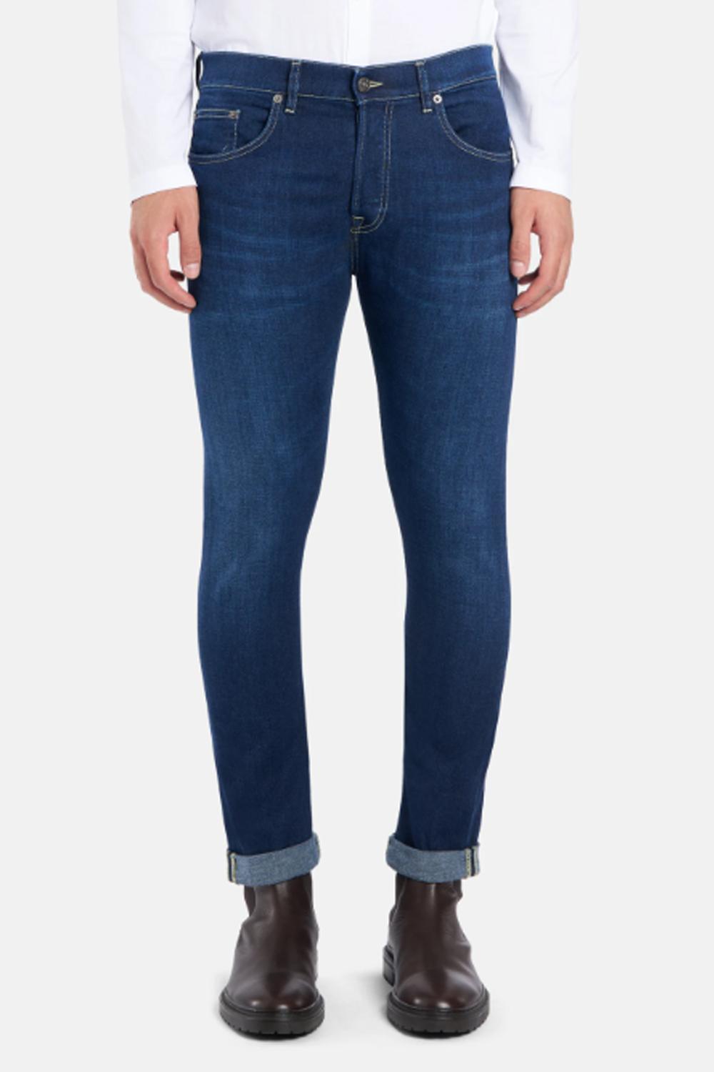 Jeans Icon a Sigaretta con Risvolto UP563 DS0345U-LG9800 Dondup 