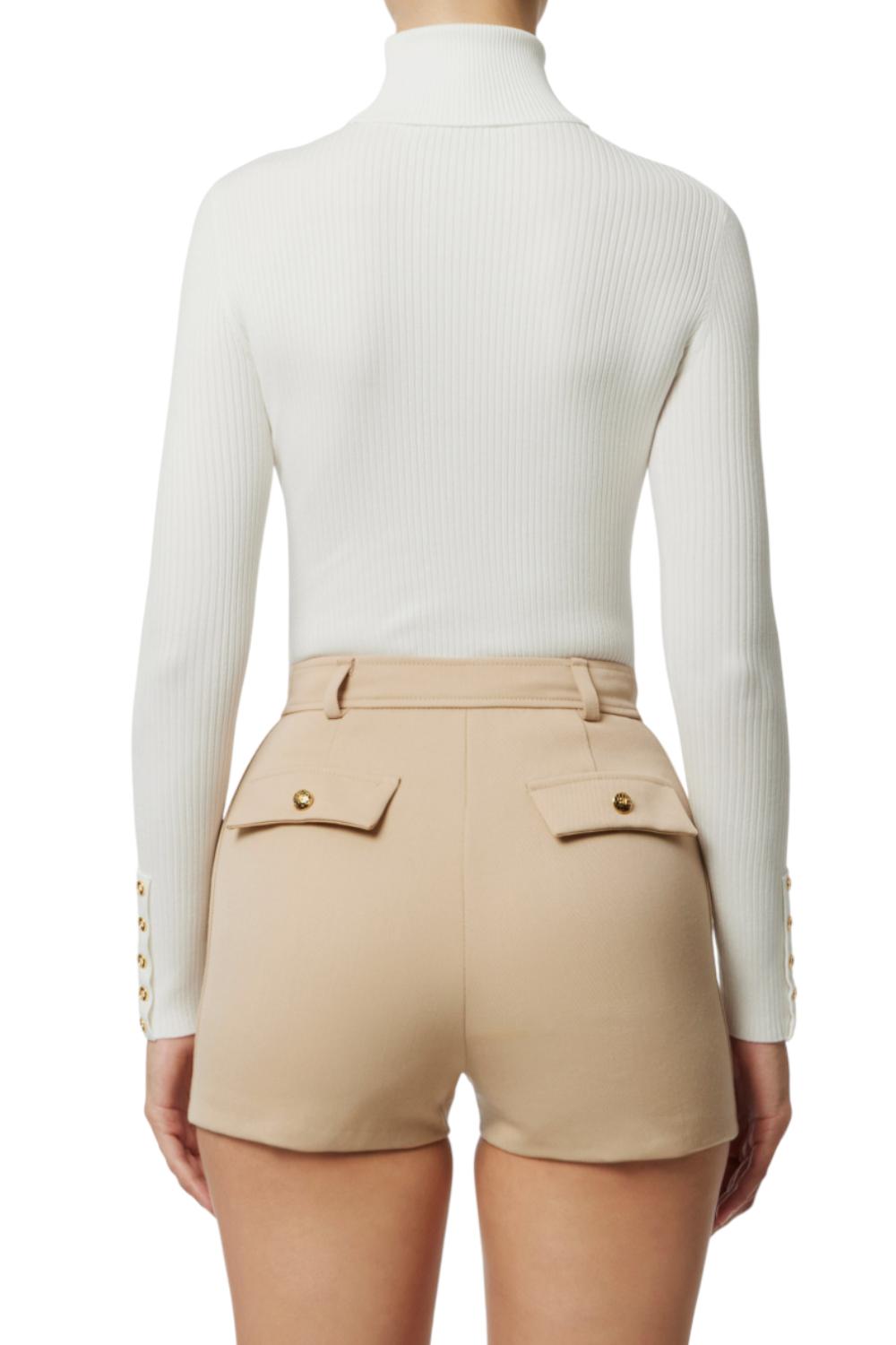 Maglia a costine con taschino<BR/> MK11B 56E2360 Elisabetta Franchi 