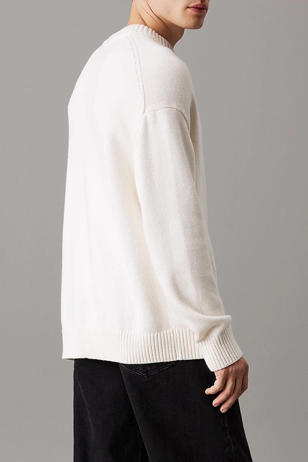 Maglione misto cotone e lana oversize<BR/> J30J326195 YBI Calvin Klein 